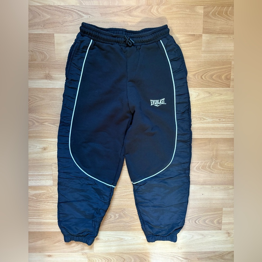 Zara x Everlast Kids Black Jogger Pants with White Trim
